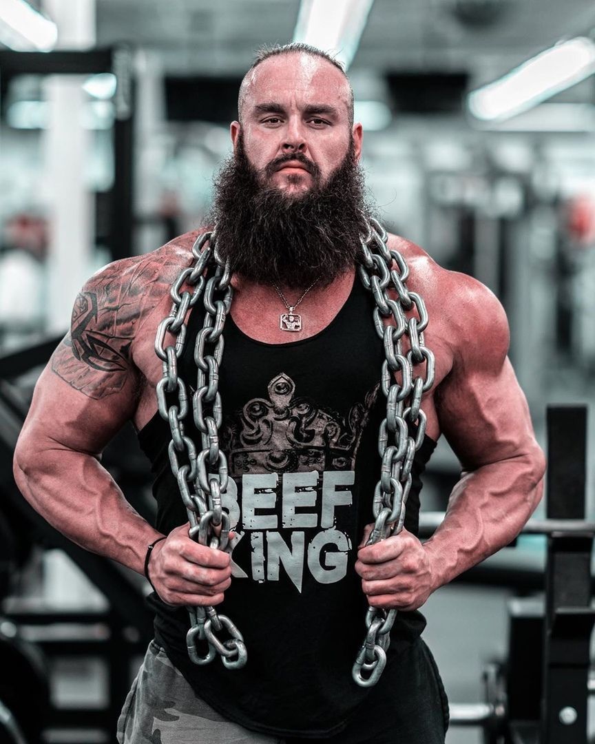 WWE: Braun Strowman shows off his new hair style while working out in gym. Over the years, Braun Strowman has changed up his ha. Braun strowman, Wwe, Wwe picture