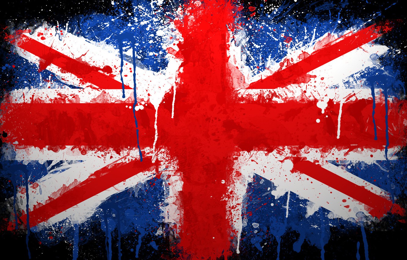 Wallpaper paint, Flag, UK, Union Jack image for desktop, section текстуры