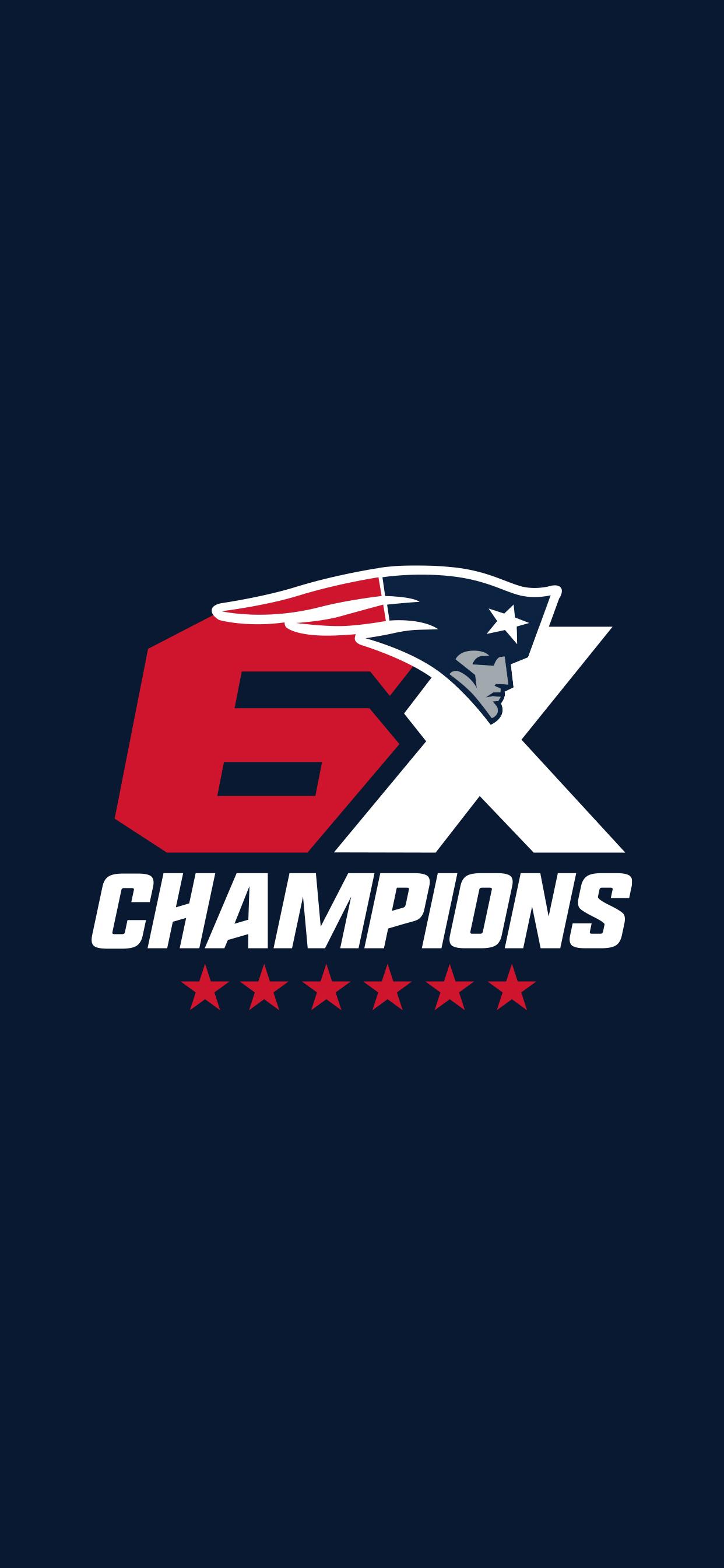 Made the 6X Champions logo into an iPhone wallpaper: Patriots