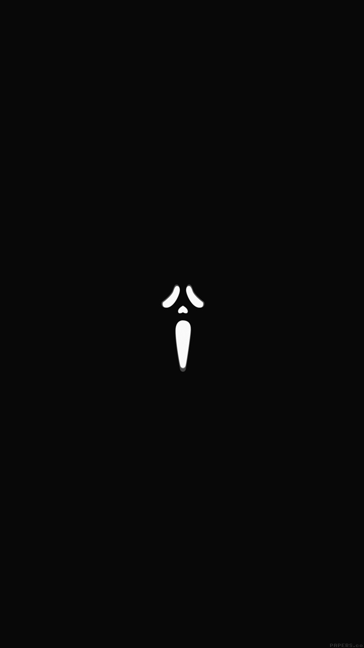 Scream Black Minimal Cute Art