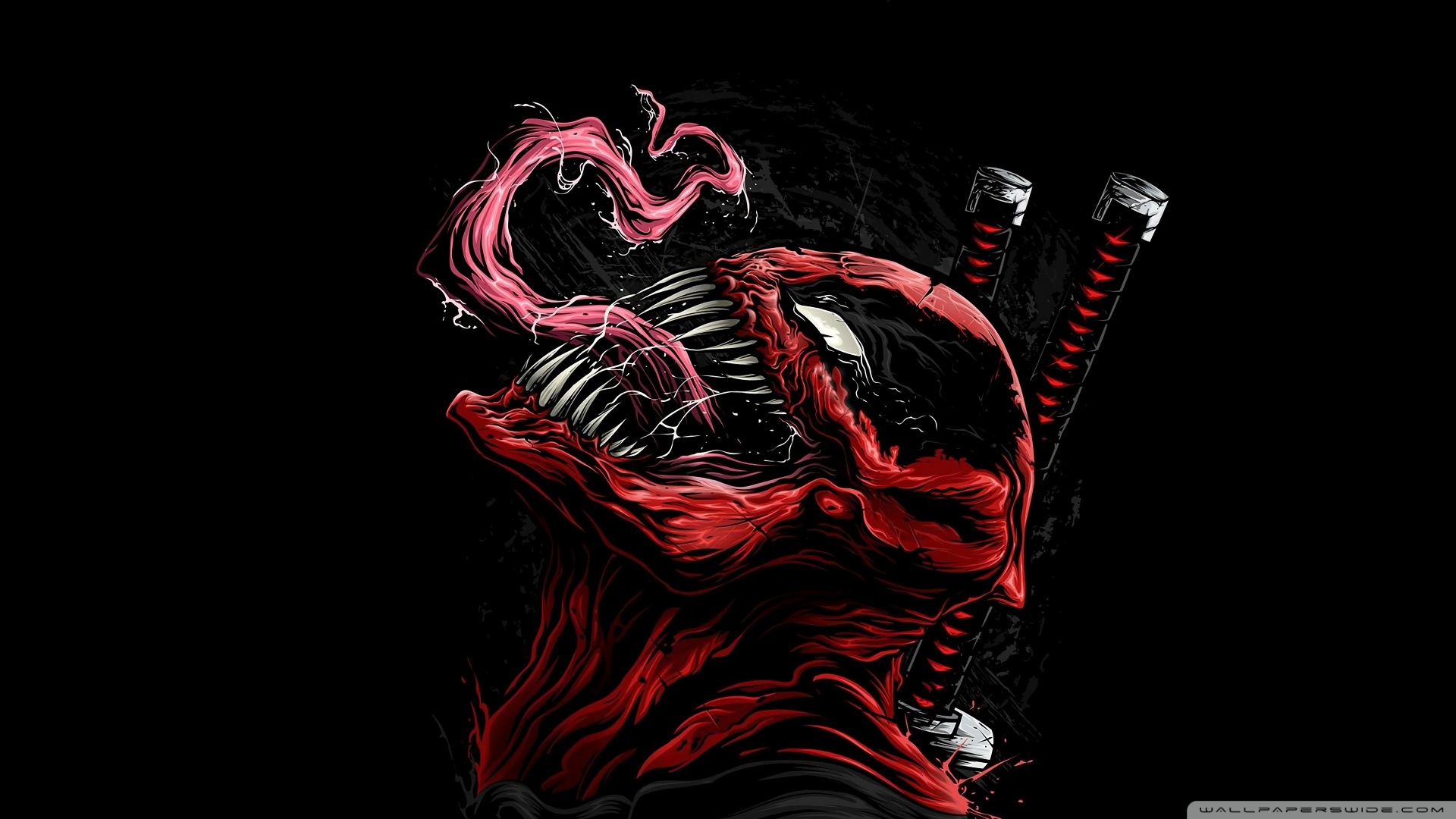 Deadpool Venom Illustration Artwork Comics Ultra HD Desktop Background Wallpaper for 4K UHD TV, Widescreen & UltraWide Desktop & Laptop, Multi Display, Dual Monitor, Tablet