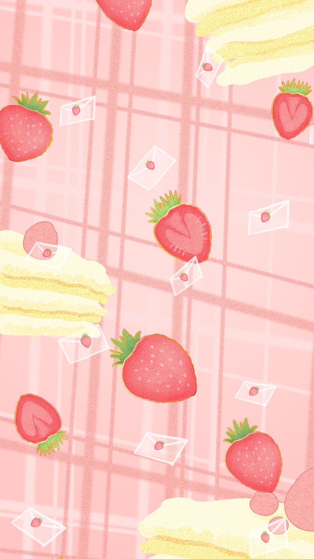 strawberry wallpaper. Cute wallpaper for ipad, Pink wallpaper ipad, Cute pastel wallpaper