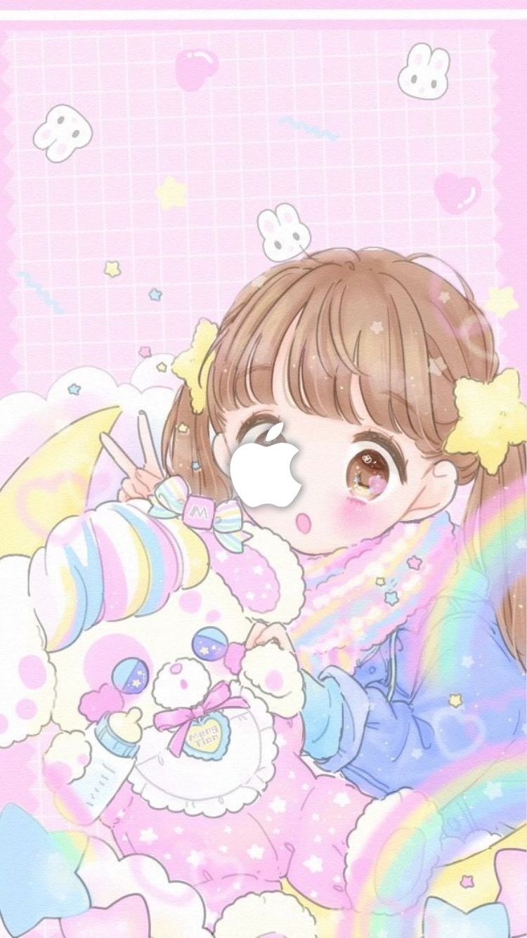 Cute Little Baby Girl HD Wallpaper. Kawaii wallpaper, Kawaii drawings, Sweet magic