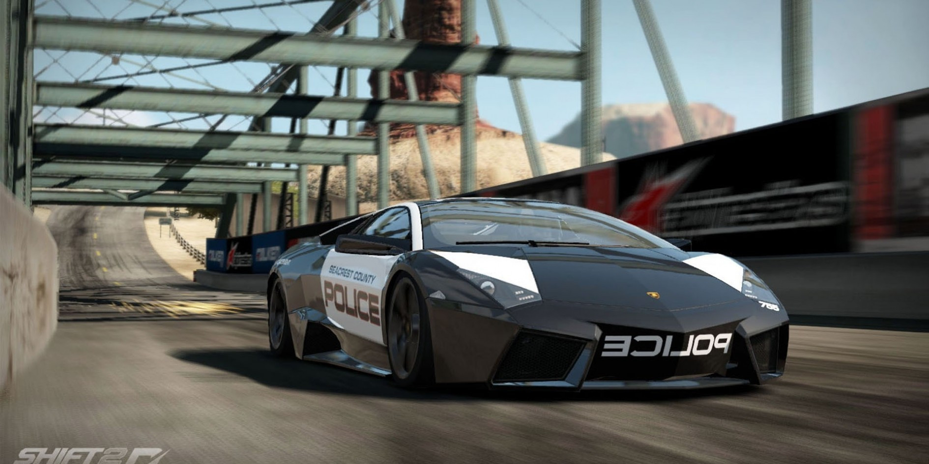 Download 1890x945 Need For Speed Shift 2 Unleashed, Police Car Wallpaper