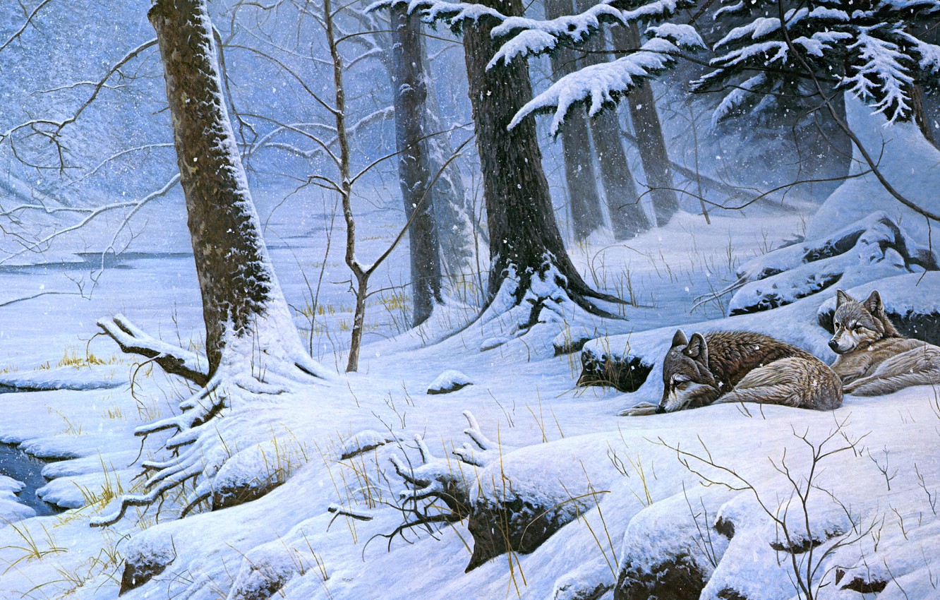 Winter Forest Artwork Wallpapers - Wallpaper Cave