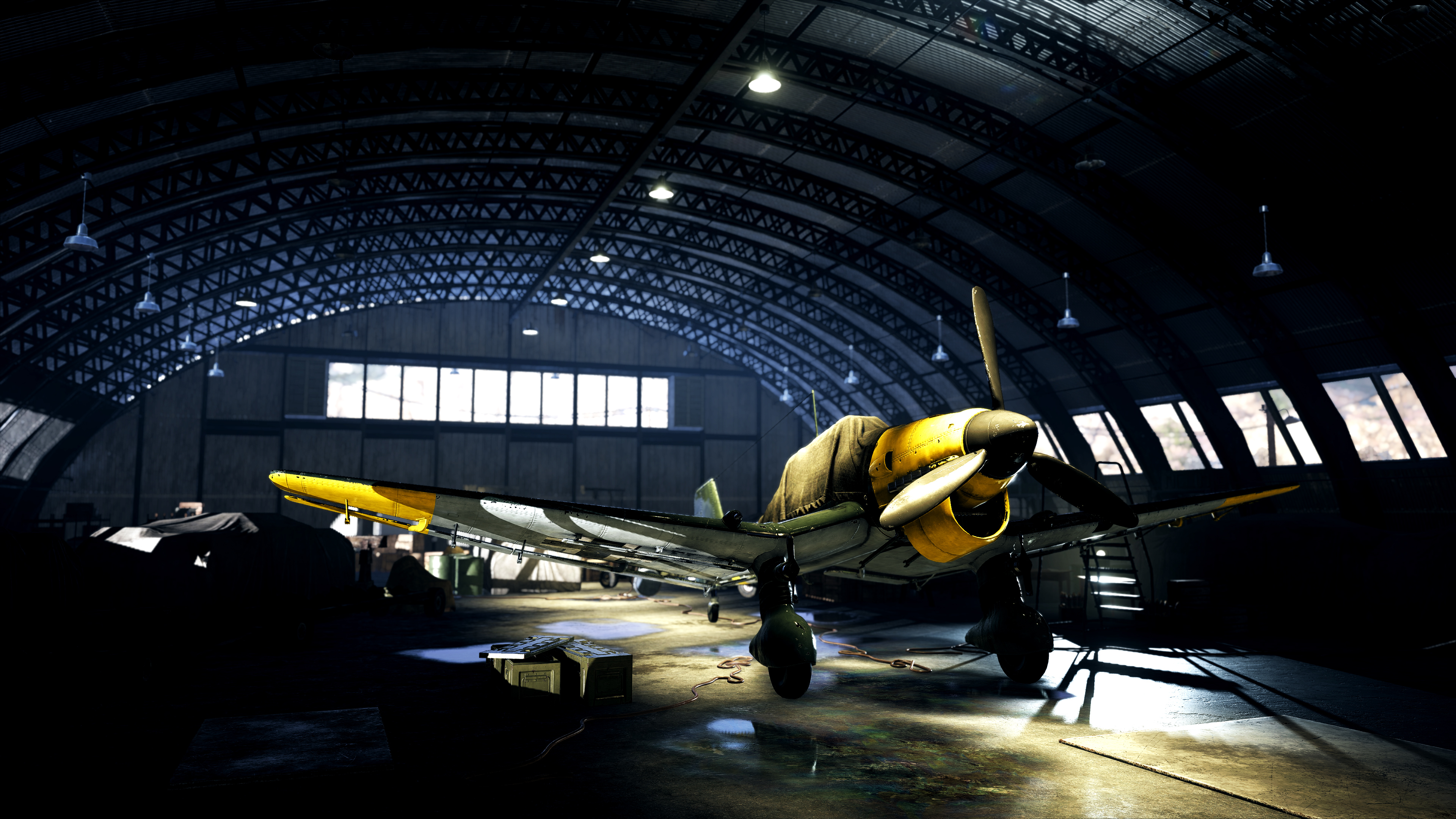 Wallpaper 4k Battlefield V Plane Hangar 4k Wallpaper