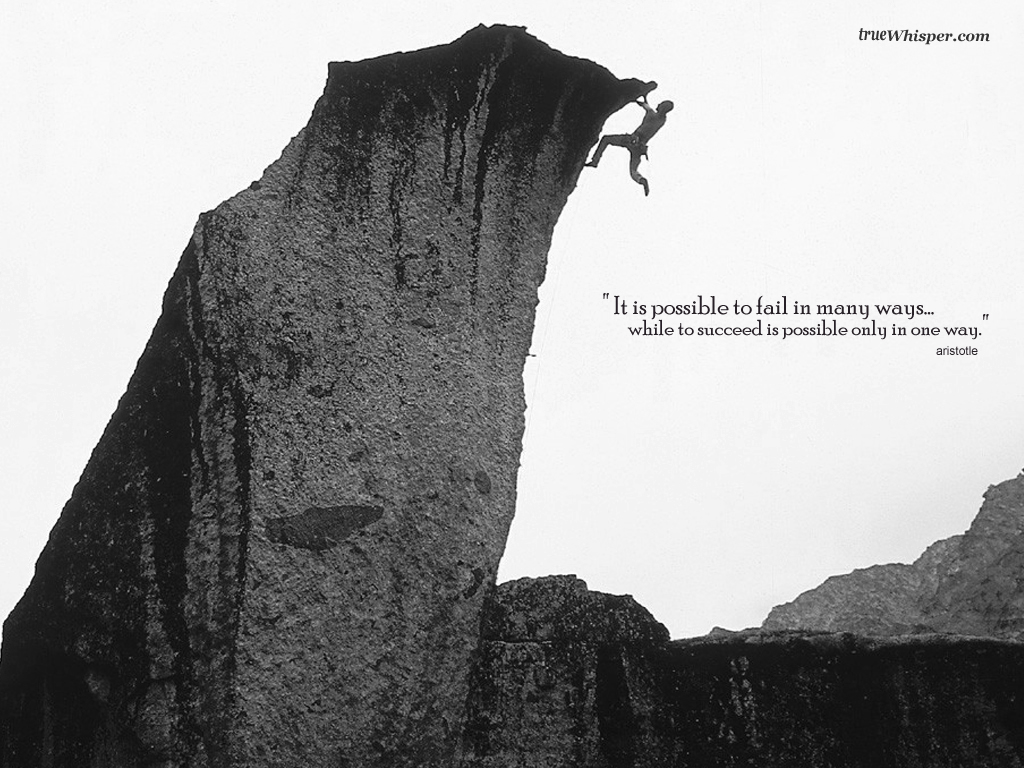 Inspirational Wallpaper on Success:It is possible to fail in many ways