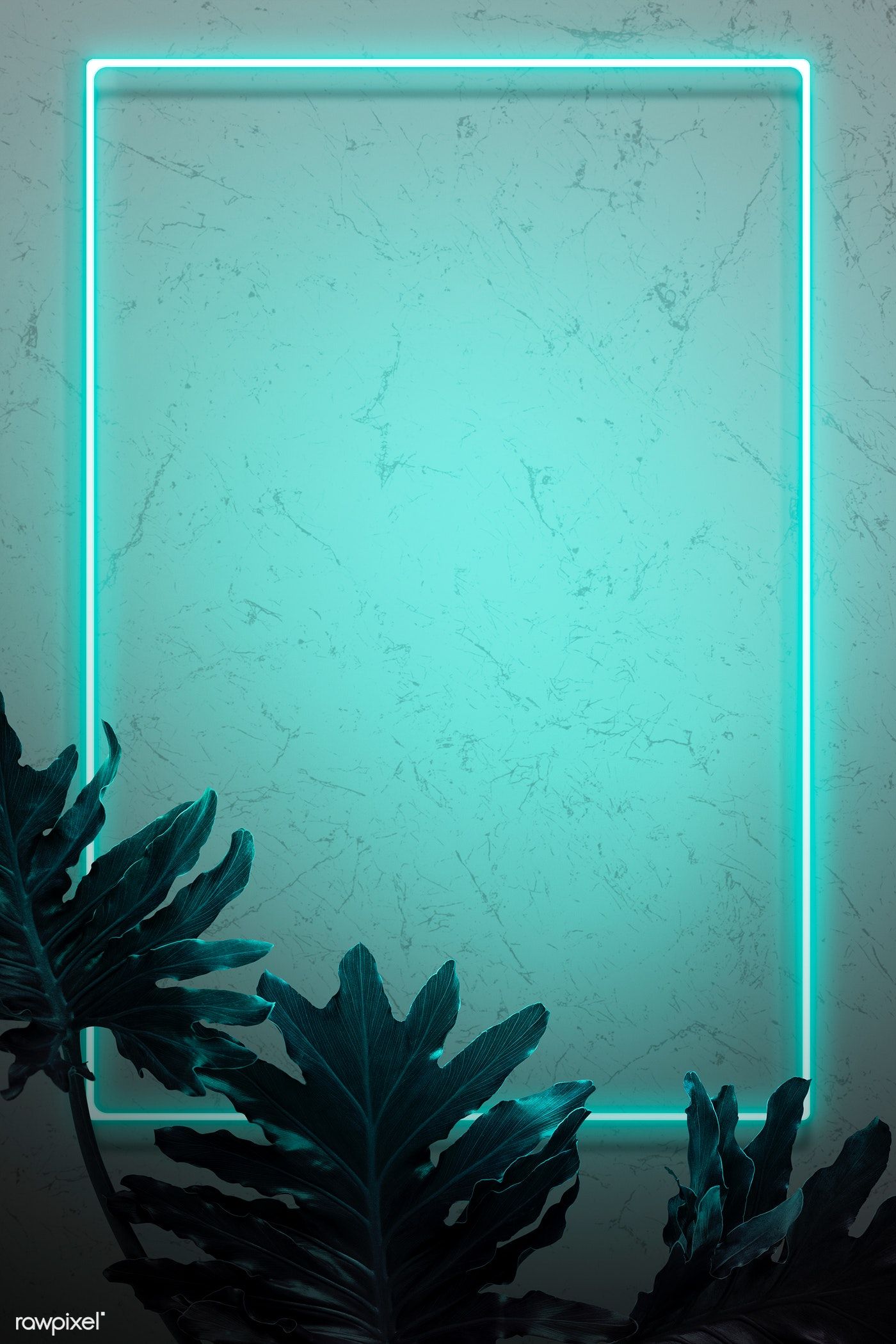 Download premium illustration of Green neon lights frame with tropical. Neon wallpaper, Neon lighting, Phone wallpaper image