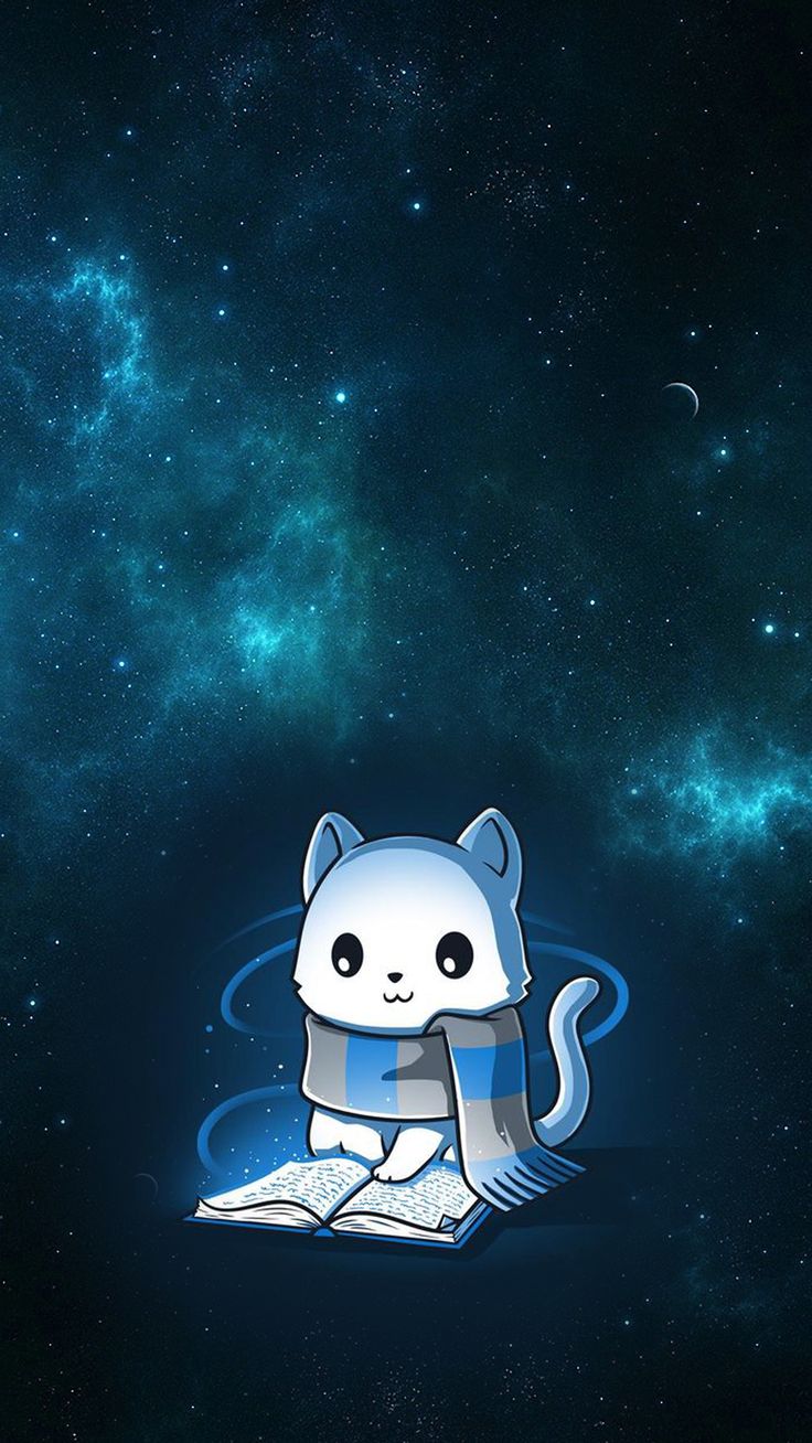 Ravenclaw cat space iphone background or wallpaper. Cute harry potter, Harry potter art, Harry potter wallpaper
