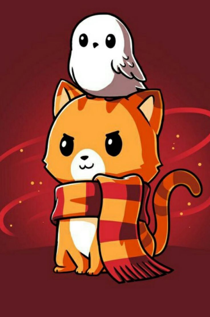 Crooshanks and hedwig. Harry potter drawings, Harry potter picture, Cute harry potter