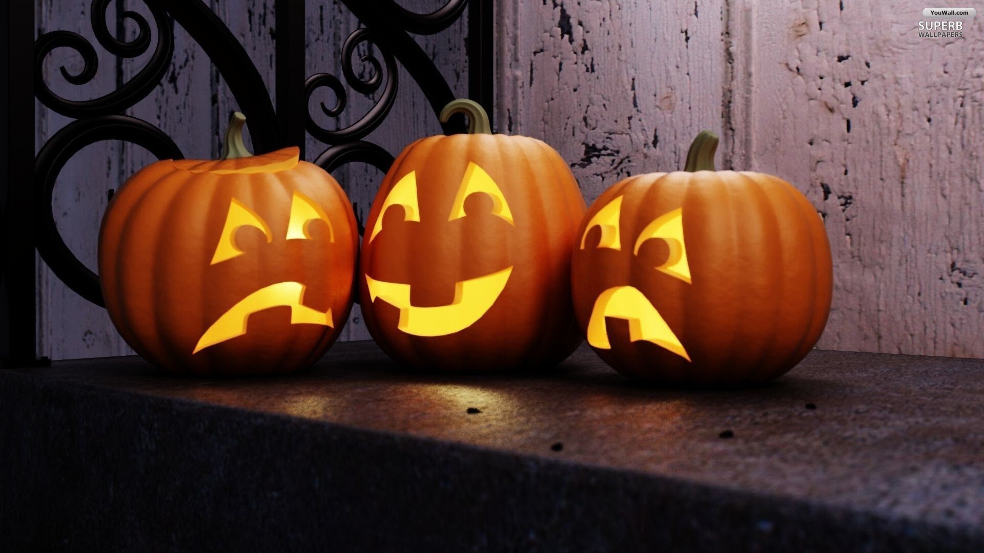 Halloween Pumpkins Wallpaperwallpaperfree Jack O Lanterns HD Wallpaper