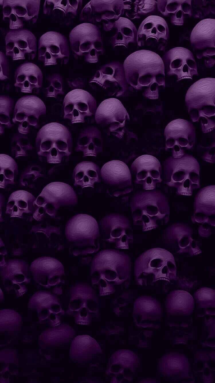 Purple and Black Skull Wallpaper Free Purple and Black Skull Background