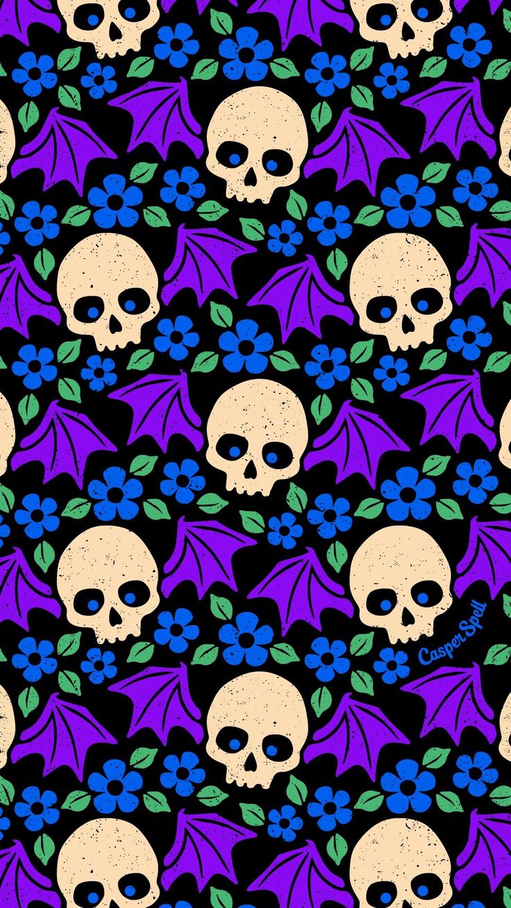 Alas palo de los cráneos. Halloween wallpaper iphone, Halloween wallpaper background, Skull wallpaper
