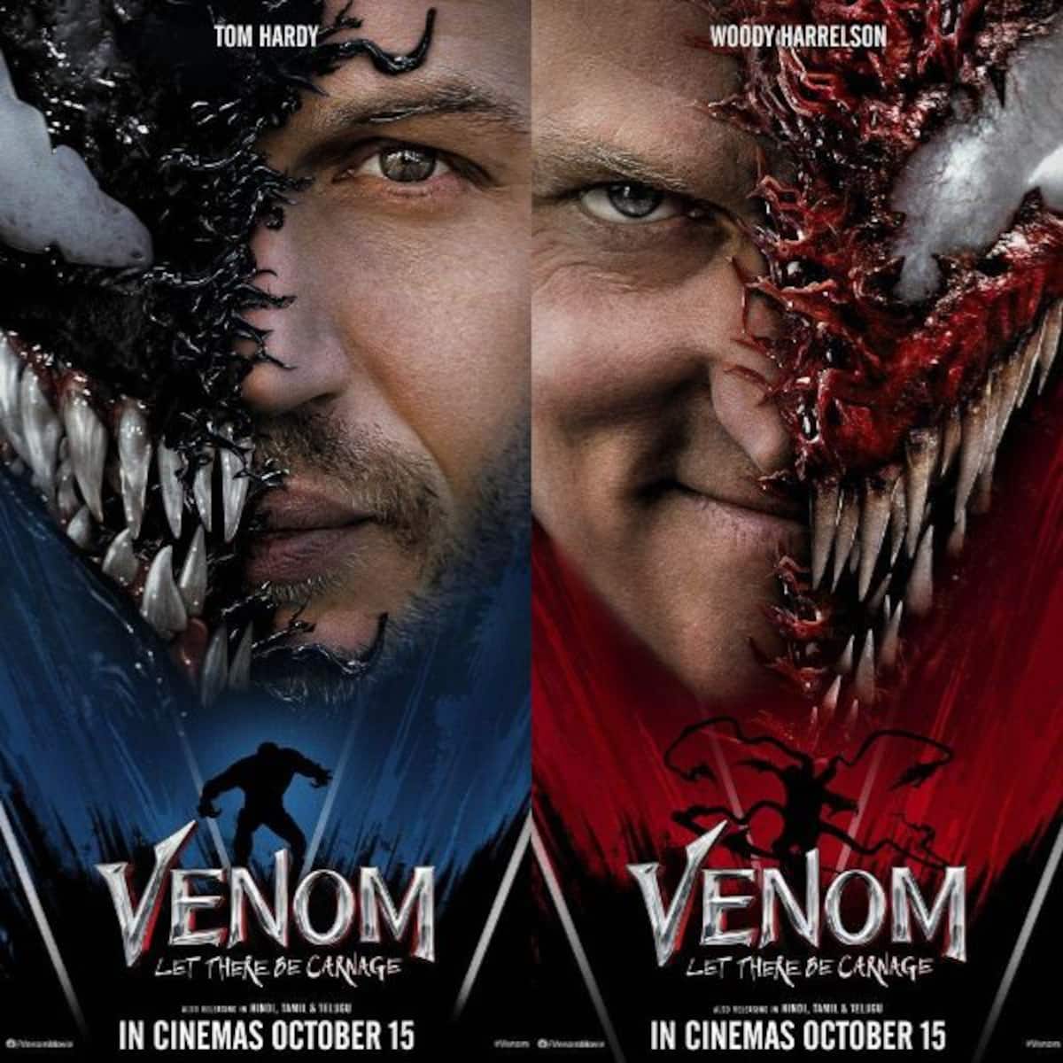Venom Let There Be Carnage: Tom Hardy as Venom, Woody Harrelson as Carnage and other character posters that have us jumping with excitement for the superhero movie