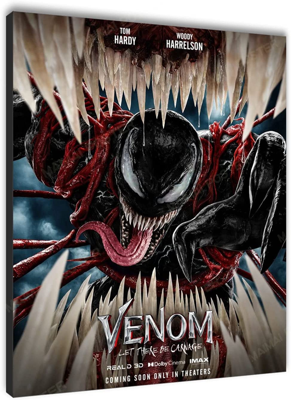 Buy Venom 2, Let There Be Carnage Poster Woody Harrelson Carnage Battle Tom Hardy Poster Movie Official Poster Collection Photo HD Canvas Painting Wall Art Decoration SANTA RONA Xirokey 32x40in No