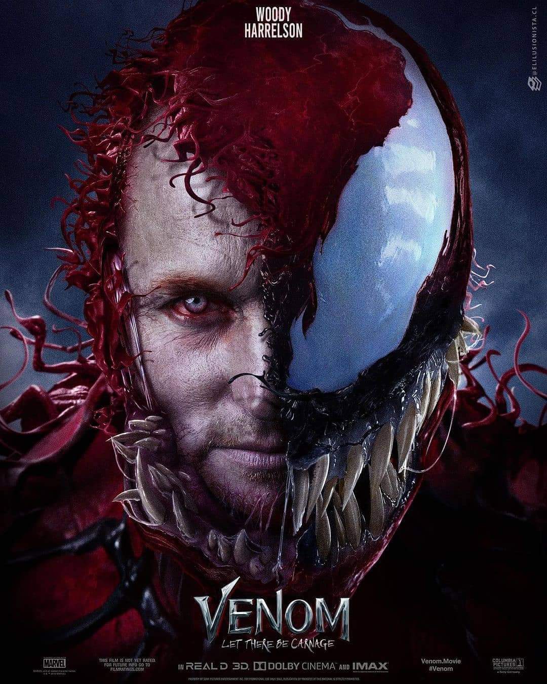 Venom 2: Fan made Woody Harrelson / Carnage Poster looks good enough to be official!