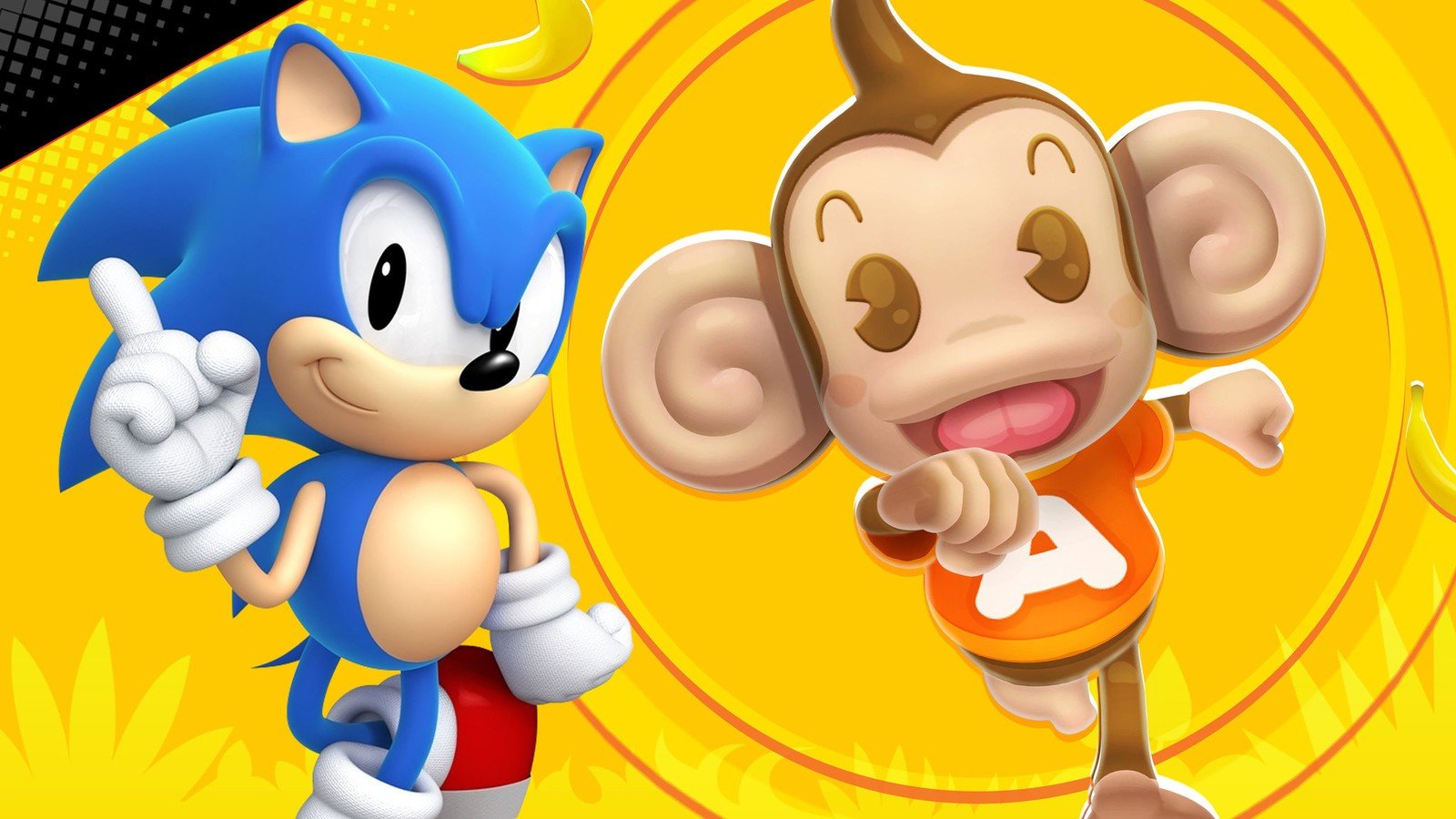 Sonic and Tails are free unlockable characters in Super Monkey Ball Banana Mania
