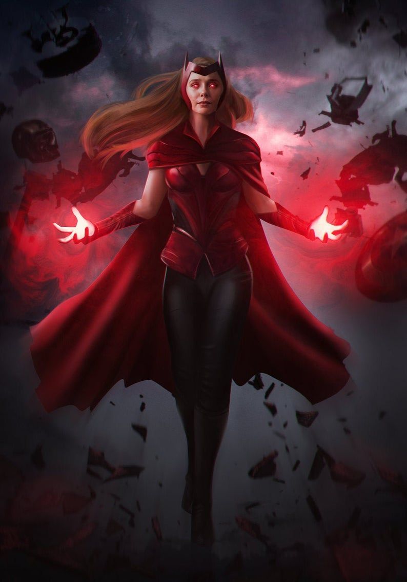 Wanda Maximoff Art Print. Scarlet witch marvel, Scarlet witch, Spiderman artwork