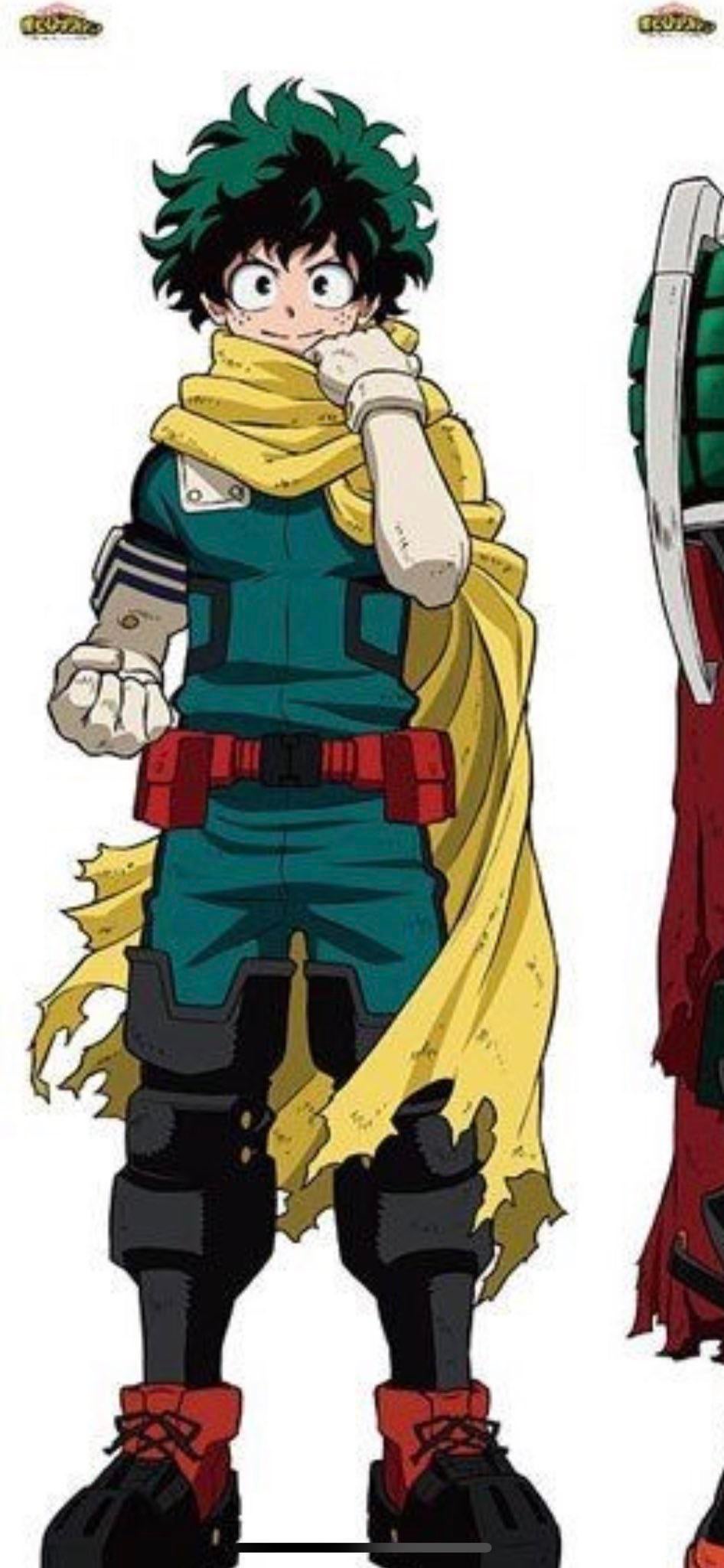 Official art of Deku with a cape. Do you guys think he should get a cape at some point in the future?: BokuNoHeroAcademia