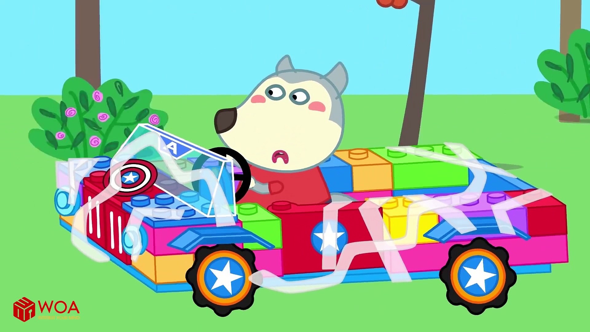 Wolfoo Makes a Giant Fruit Toy Car. Wolfoo Family Kids Cartoon