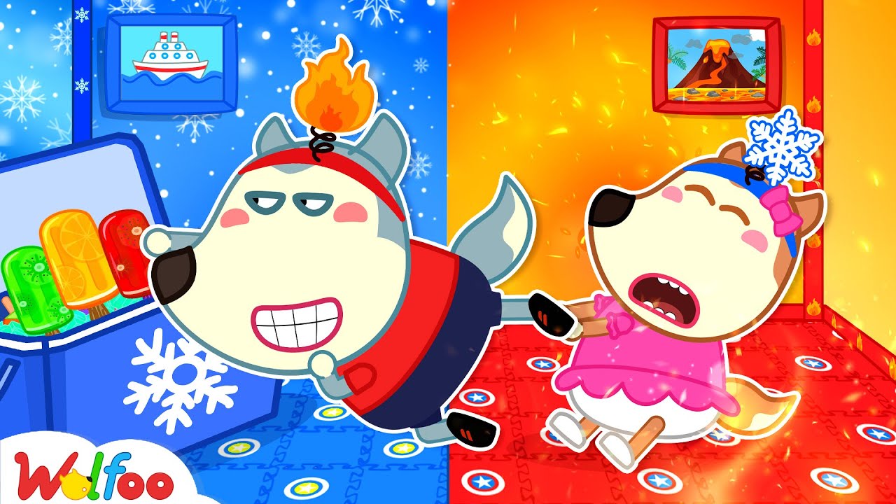 Wolfoo and Hot vs Cold Room Challenge with Lucy Kids Stories