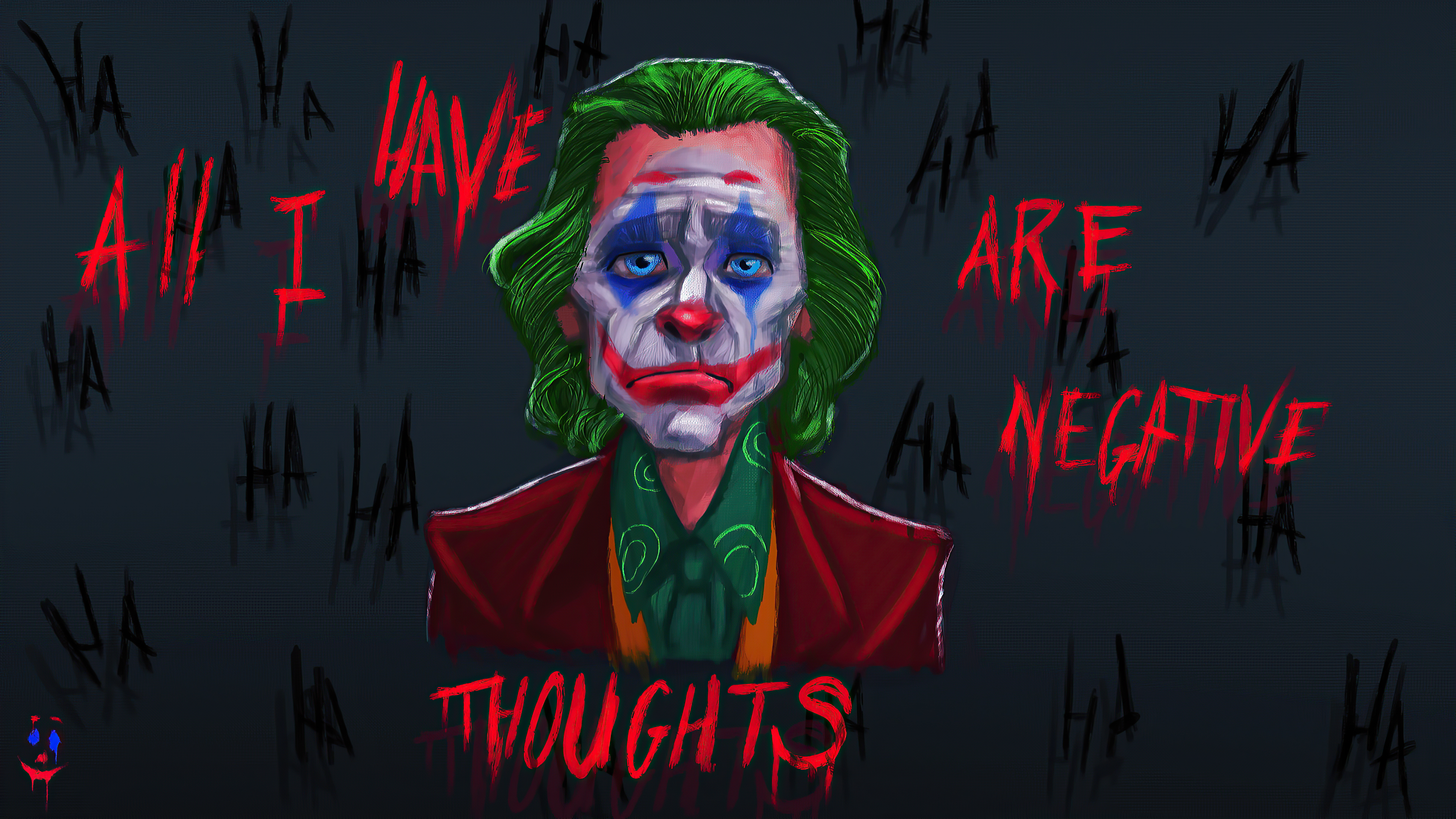 All I Have Negative Thoughts Joker, HD Superheroes, 4k Wallpaper, Image, Background, Photo and Picture