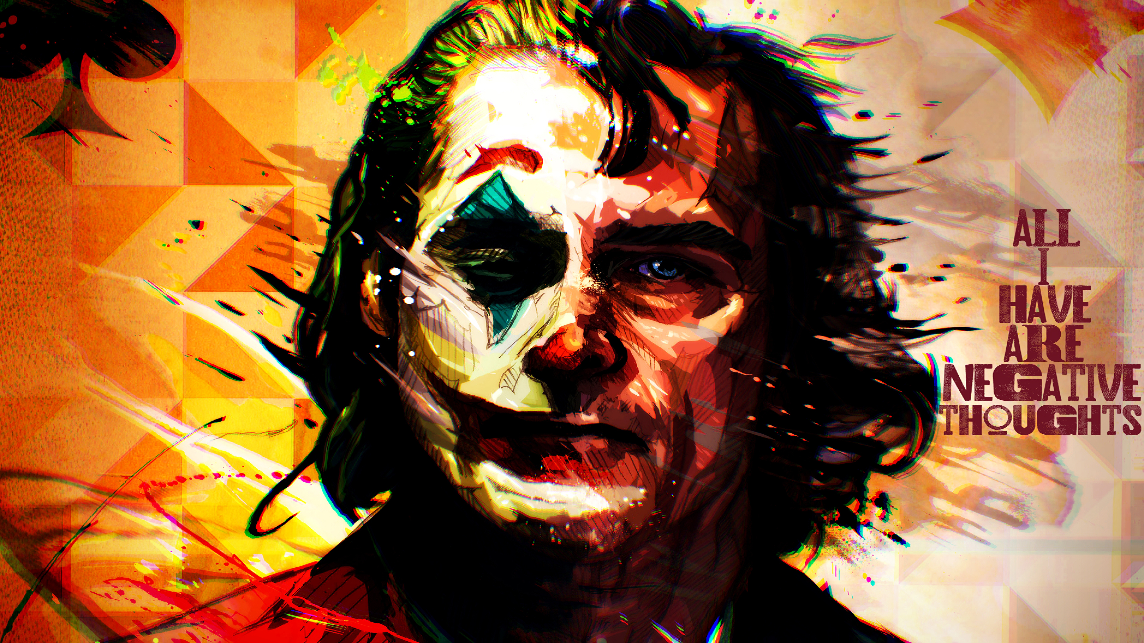 Joker All I Have Negative Thoughts 4k, HD Movies, 4k Wallpaper, Image, Background, Photo and Picture