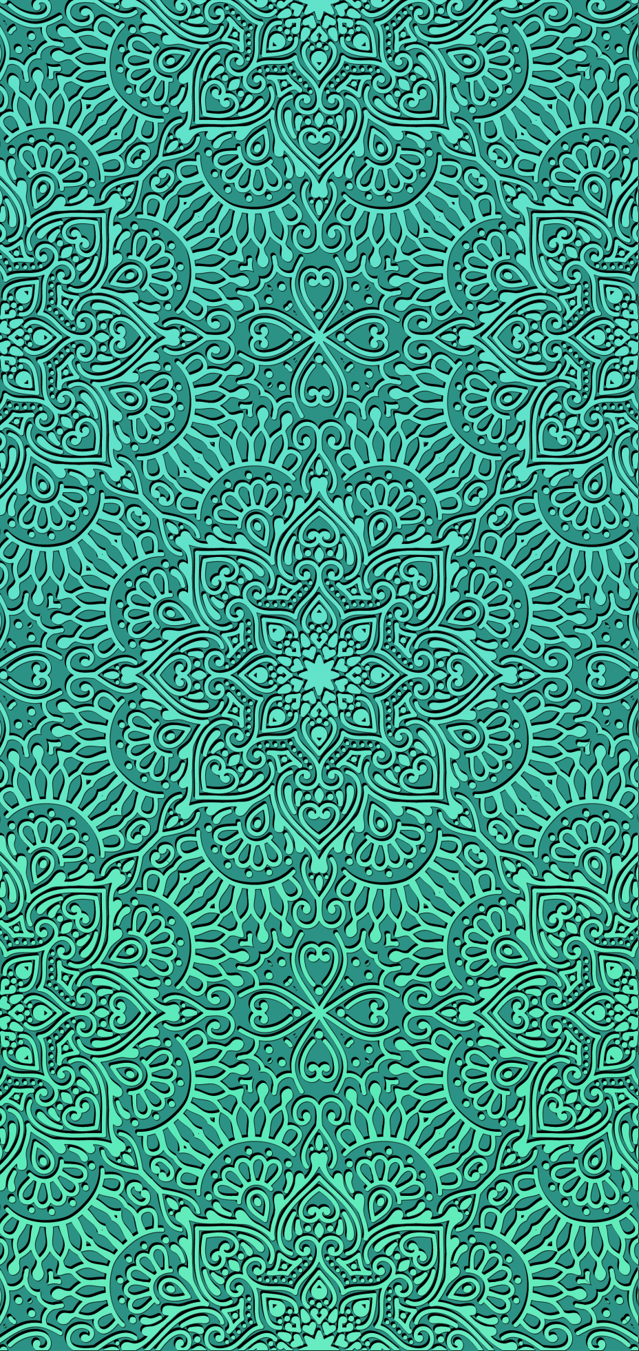 Turquoise Mandala Wallpaper For Tech