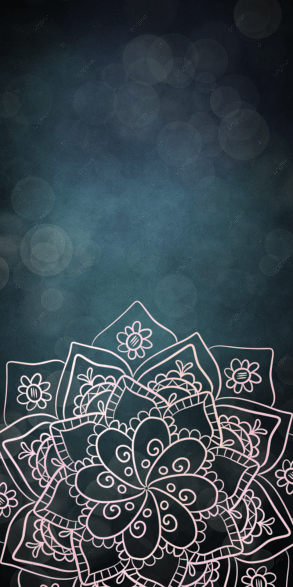 Dark Background Hand Drawn Indian Mandala Wallpaper, Indian Mandala, Decoration, Ethnic Background Image for Free Download