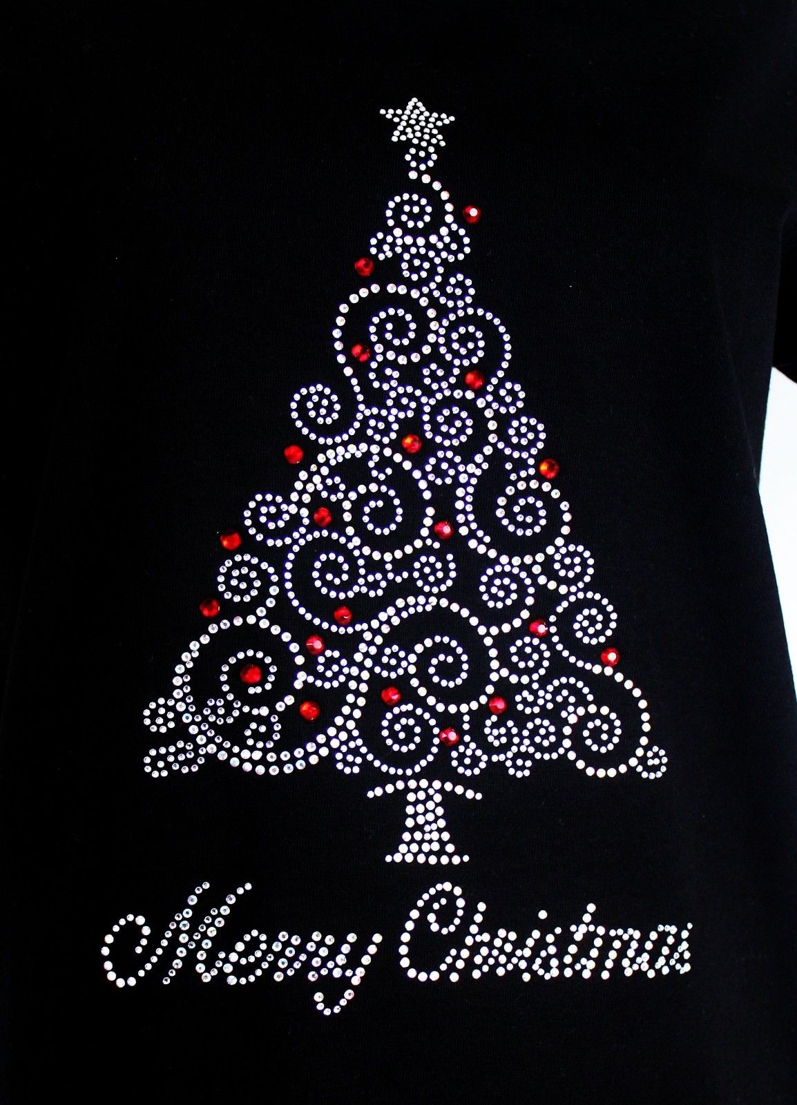 $9.95 Christmas Tree Rhinestone Iron On Transfer Hot Fix Santa No Shirt #ebay #Home & Garden. Merry christmas, Mosaic art, Merry