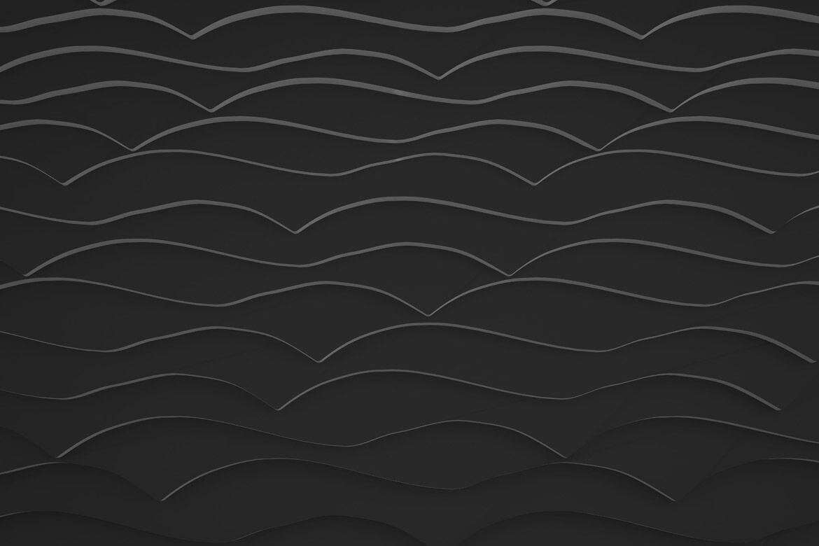 Black Minimalist Wave Background 4 By ArtistMef