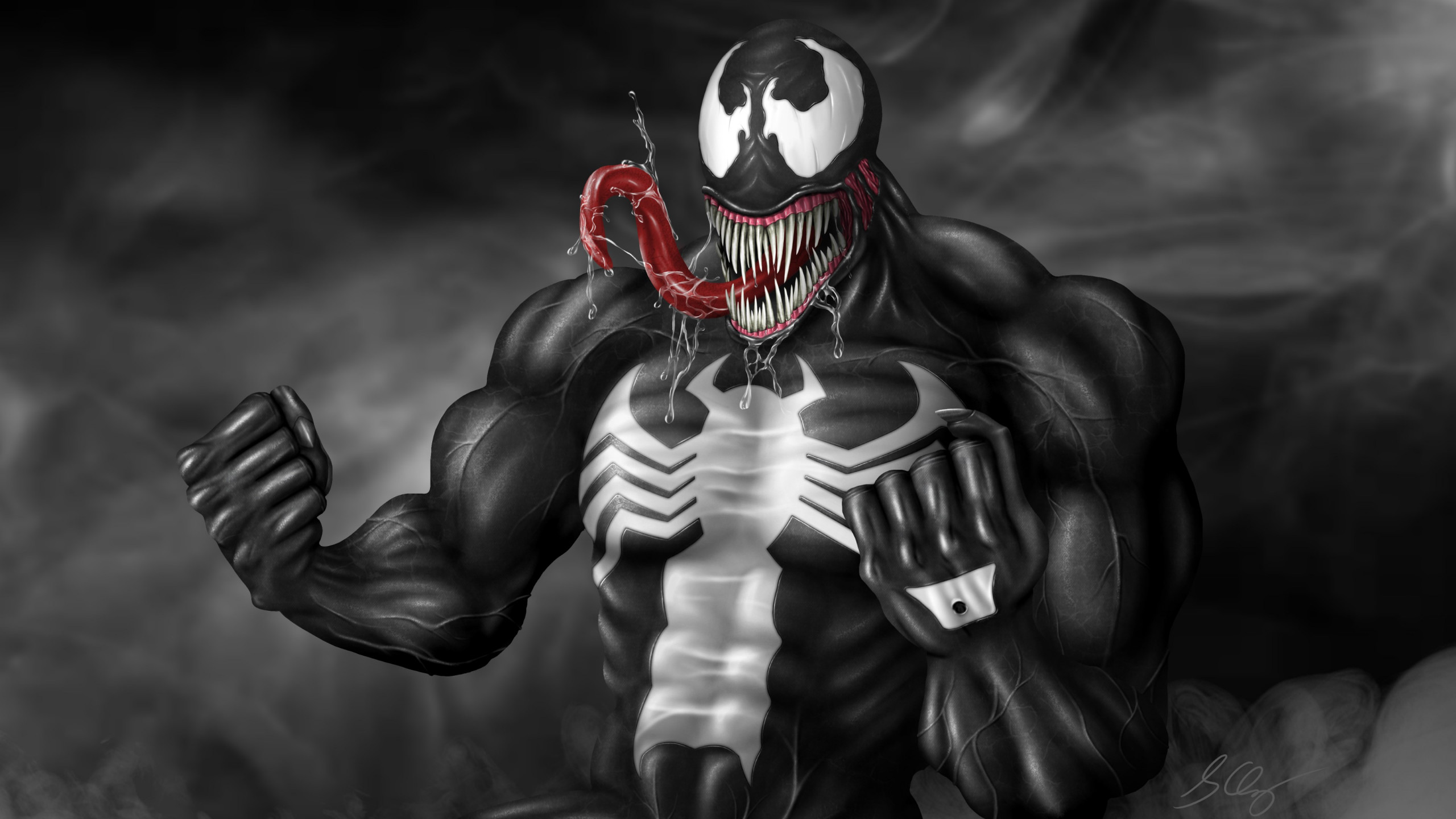 Download wallpaper: Venom fan art 2560x1440