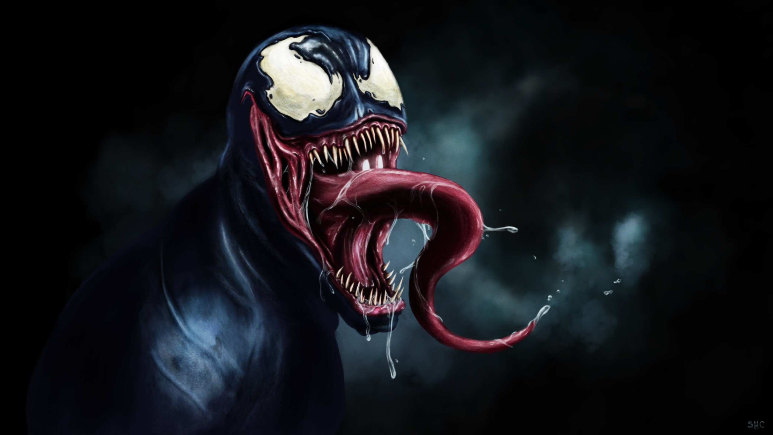 Download 2560x1440 Venom, Marvel, Comics, Creepy Wallpaper for iMac 27 inch