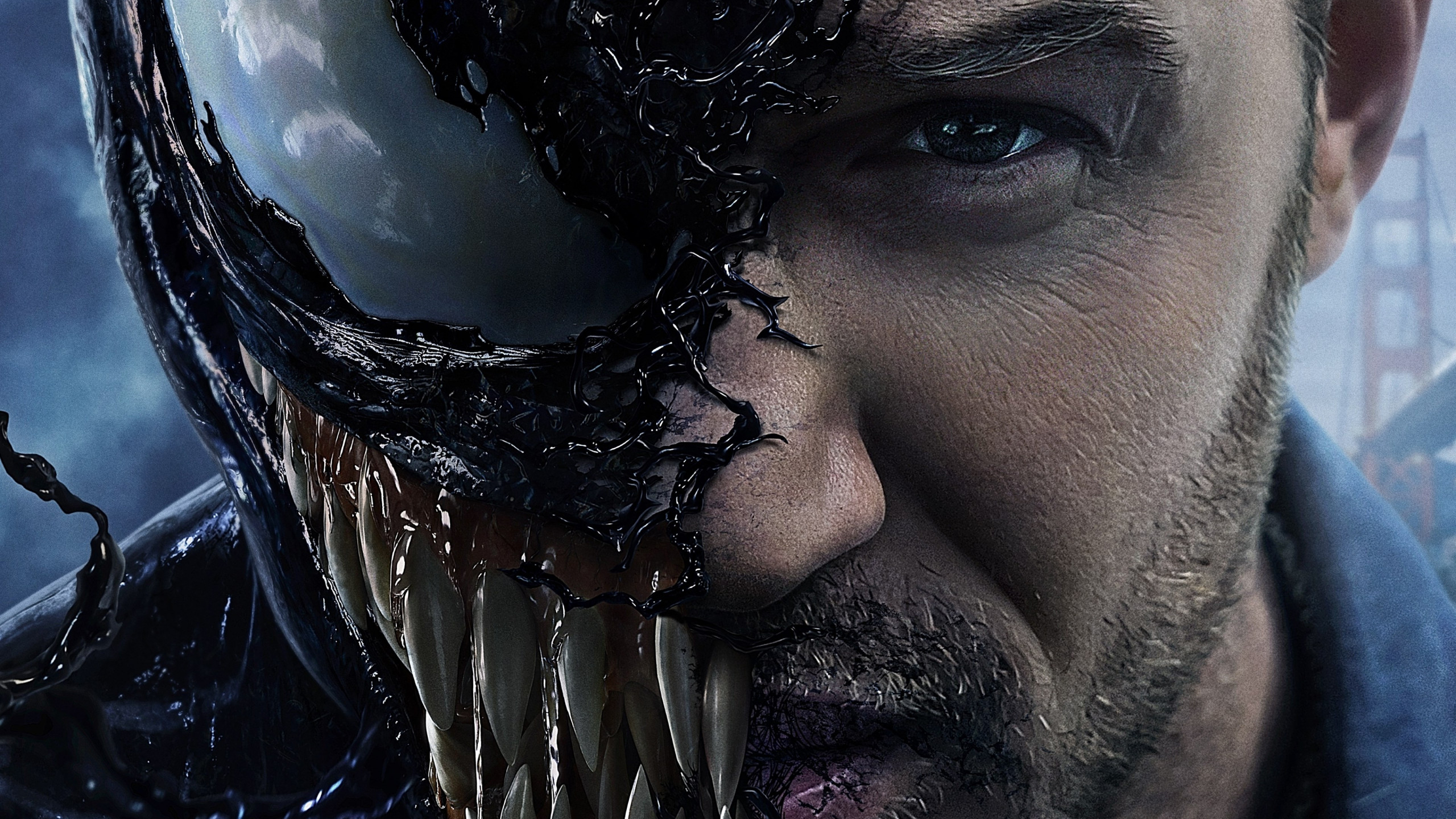 Download wallpaper: Tom Hardy in Venom 2560x1440