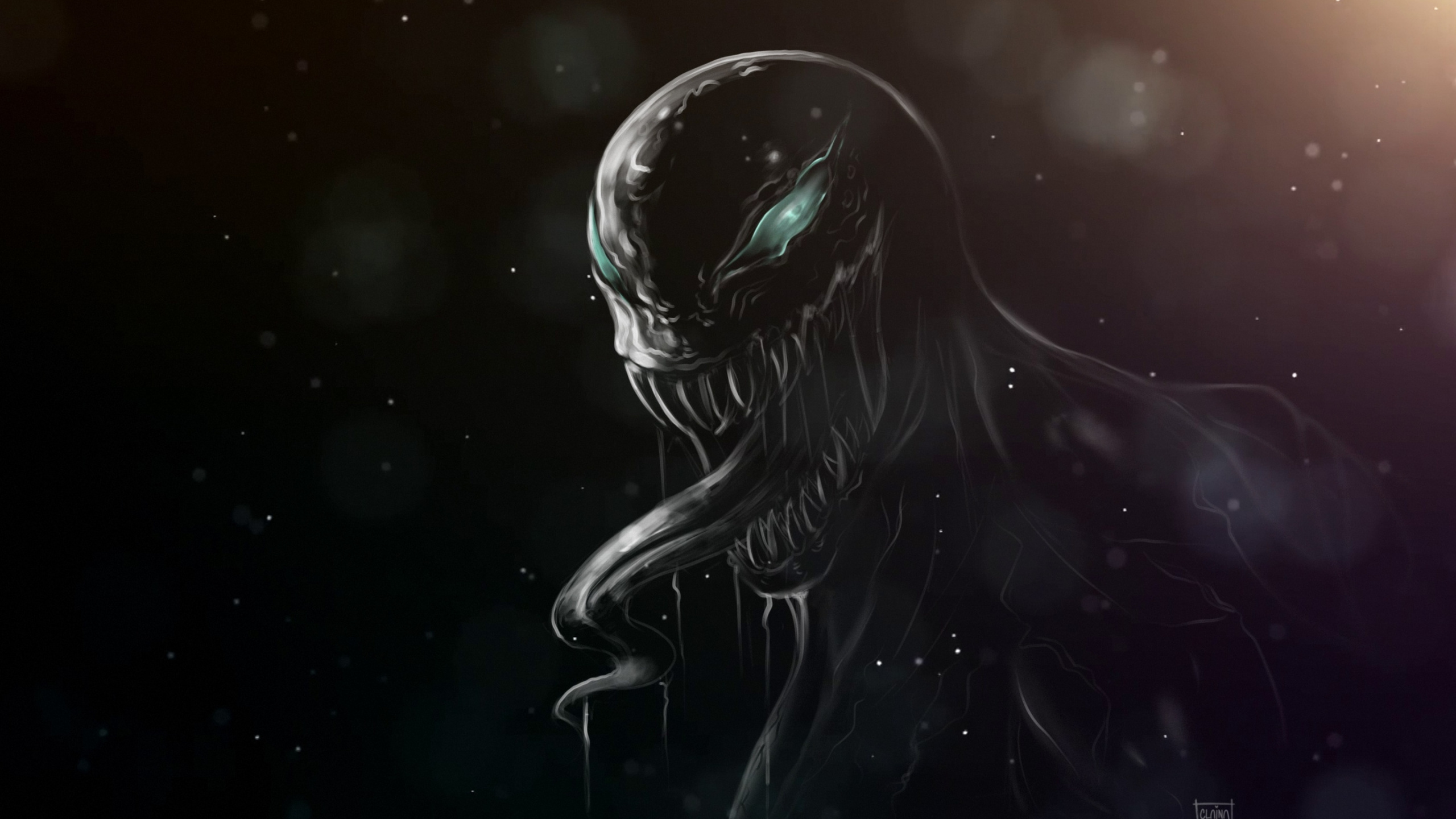 Download Artwork, dark, venom, villain wallpaper, 2560x1440, Dual Wide, Widescreen 16:9, Widescreen