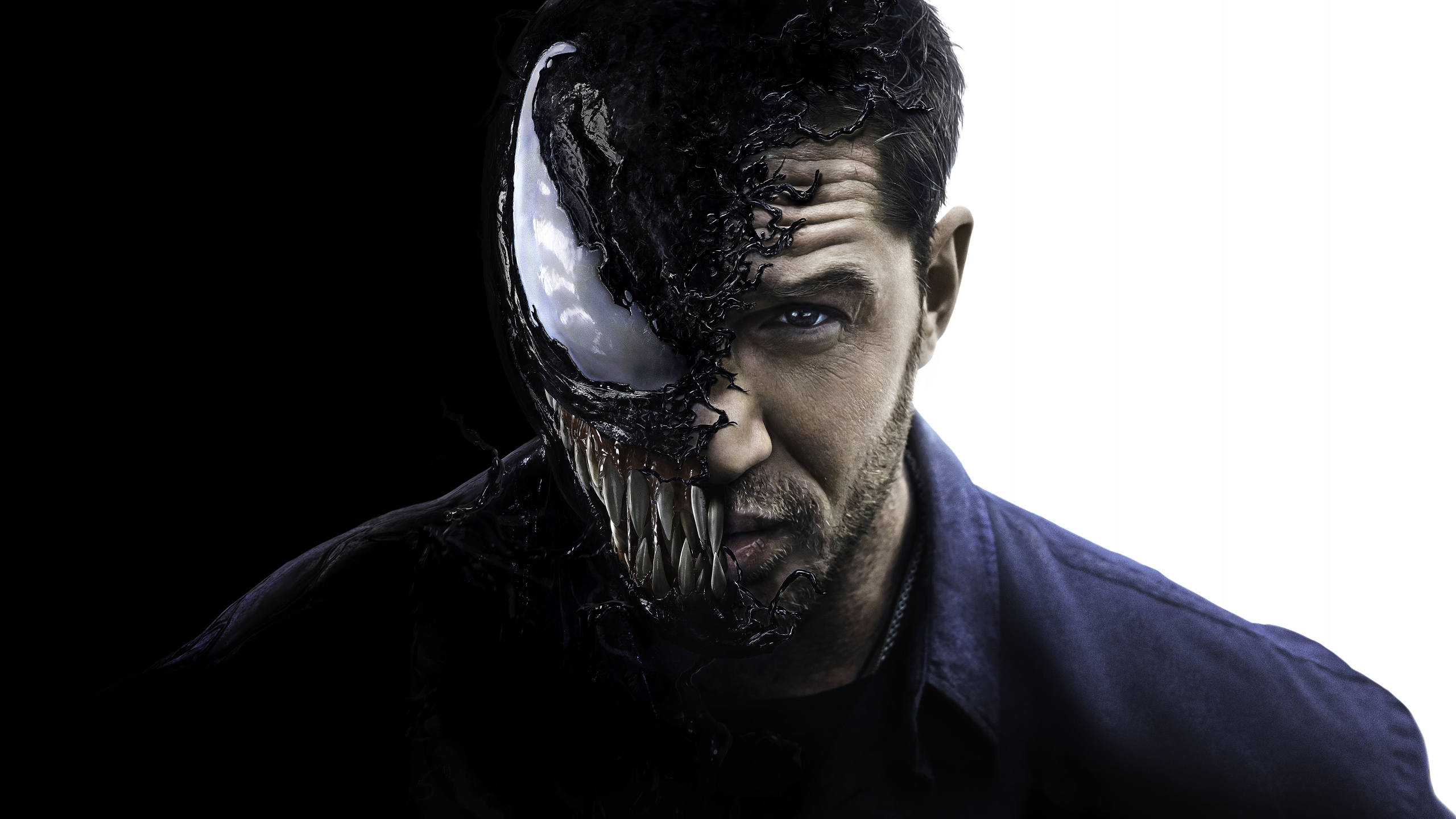 Download Tom hardy, 2018 movie, Venom, poster wallpaper, 2560x1440, Dual Wide, Widescreen 16:9, Widescreen