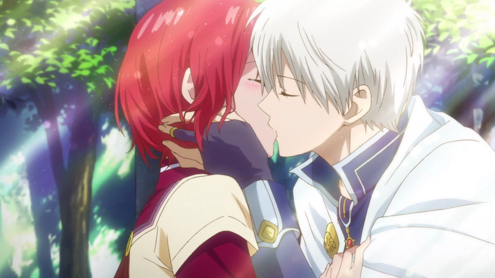 Wallpaper, anime, artwork, kissing, Akagami no Shirayukihime, Shirayuki, Zen Wistalia Clarines, mangaka 1920x1080