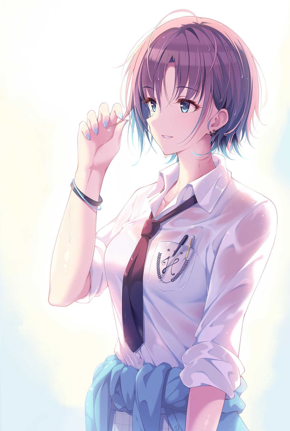 Asakura Toru's uniform got wet [The Idolmaster: Shiny Colours]: Joshi_Kosei
