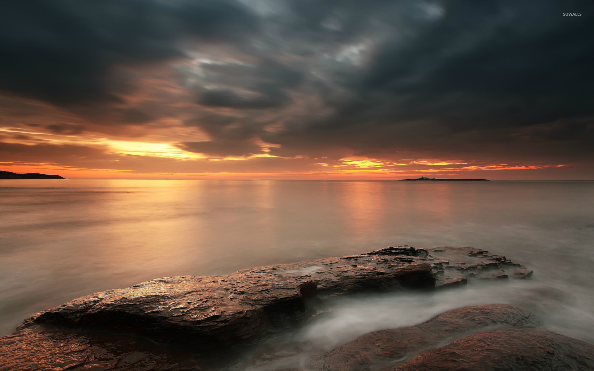 Orange sunset [2] wallpaper wallpaper