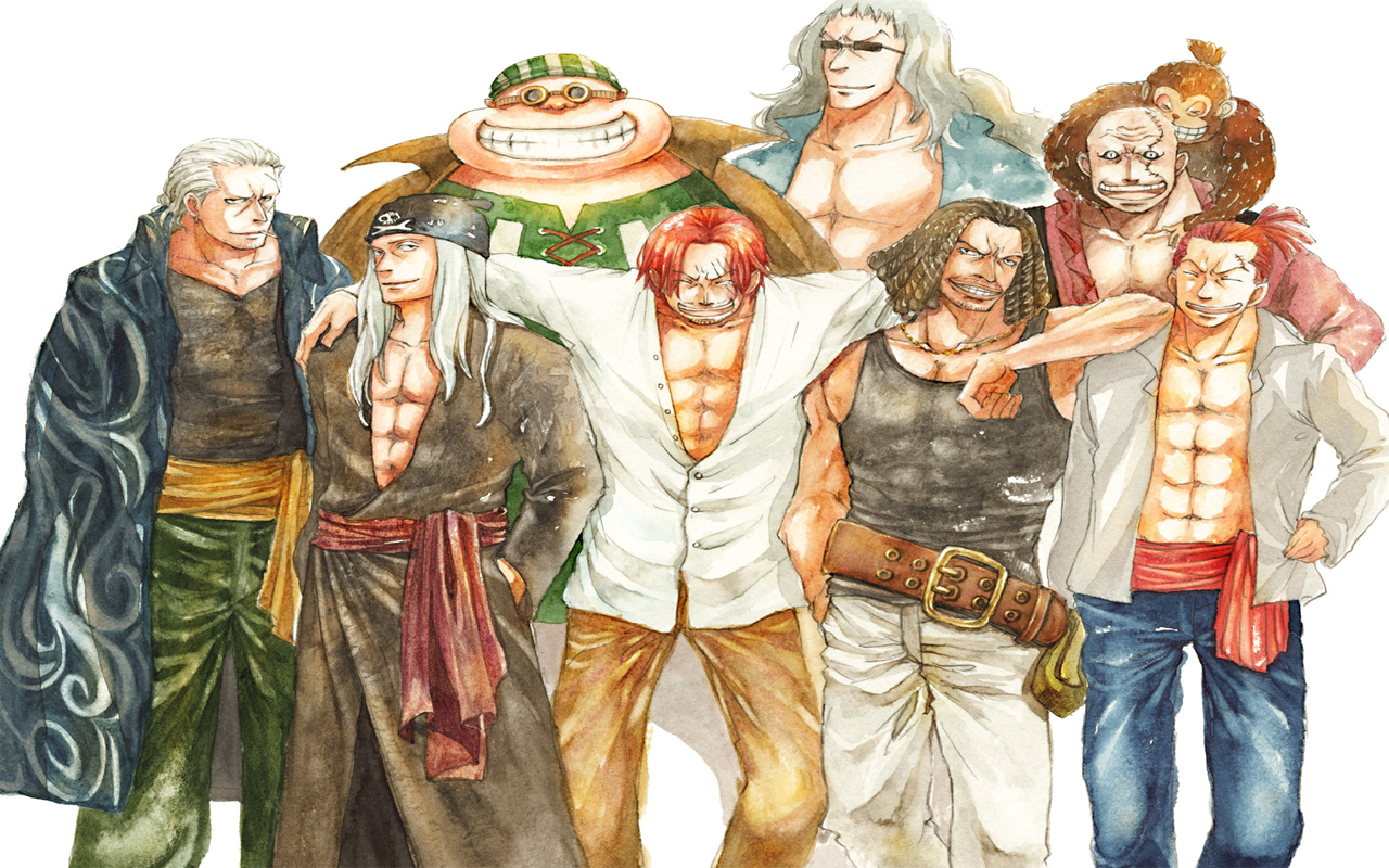 Shanks And Crew Piece Red Hair Pirates