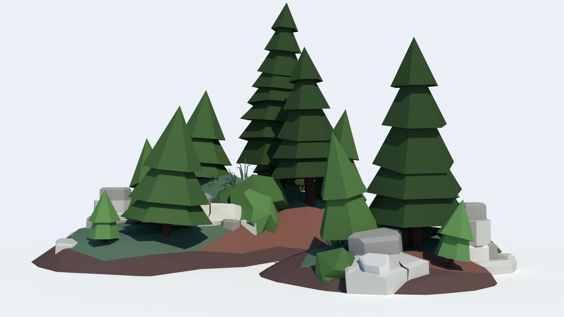 Low Poly Tree Pack Free Low Poly 3D Model