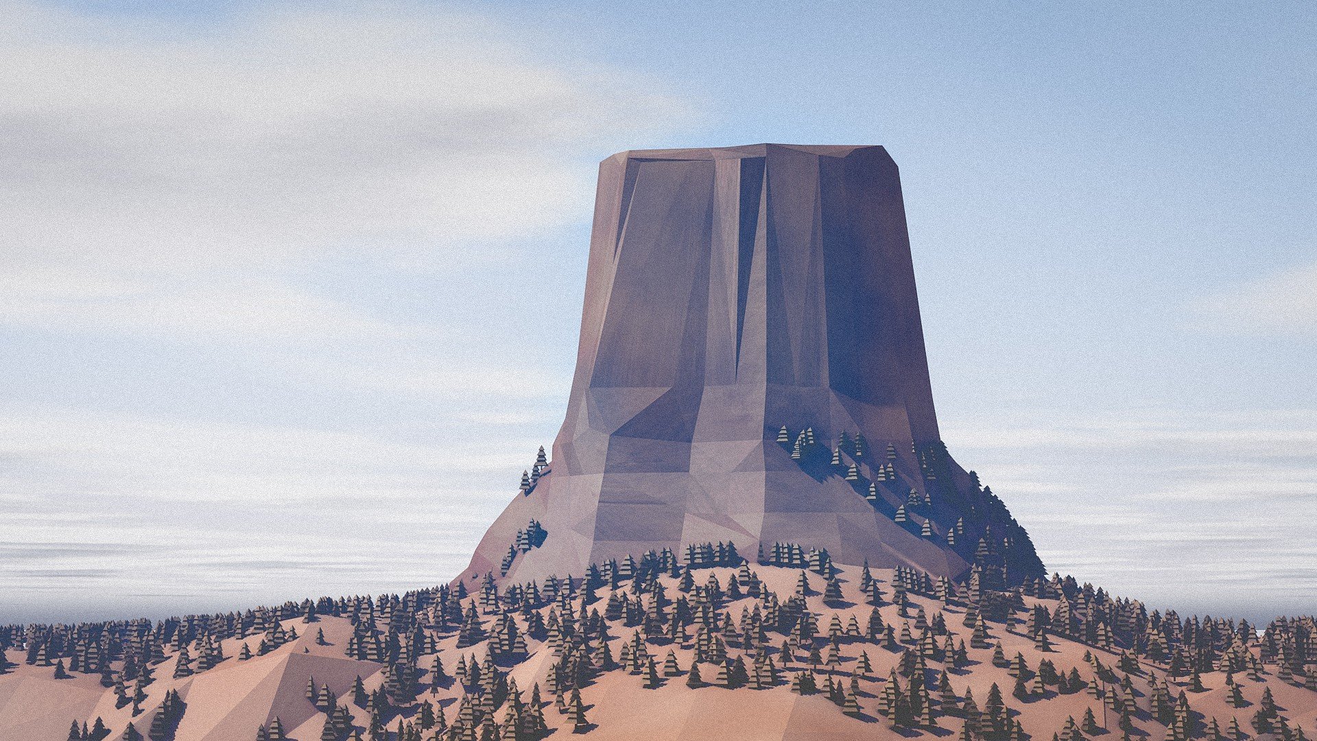 low poly, Mountain, Trees HD Wallpaper / Desktop and Mobile Image & Photo