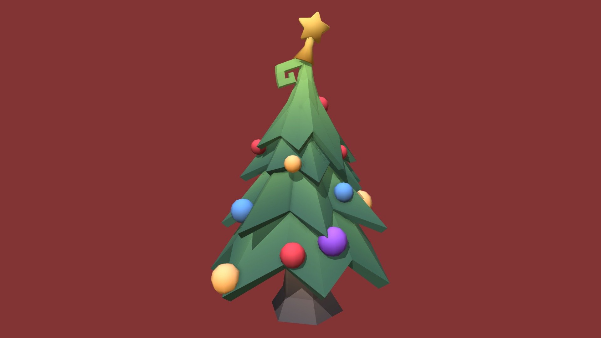 Low Poly Tree tree Royalty Free 3D model by BlobFortress [08dfeca]