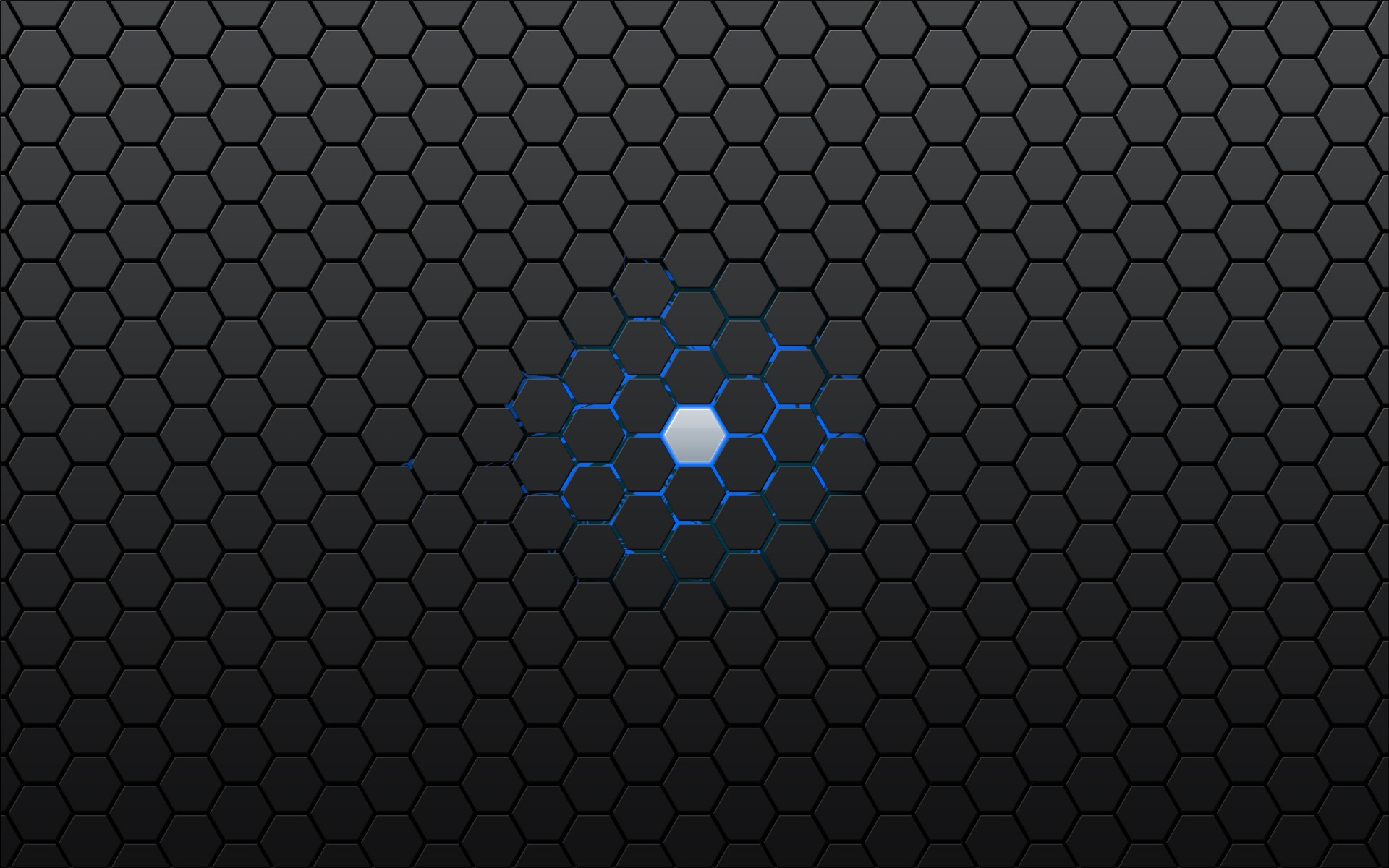 Blue Box in black structure Desktop wallpaper 1366x768