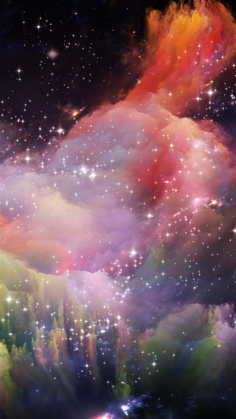 Space rainbow iPhone 8 Wallpaper Free Download
