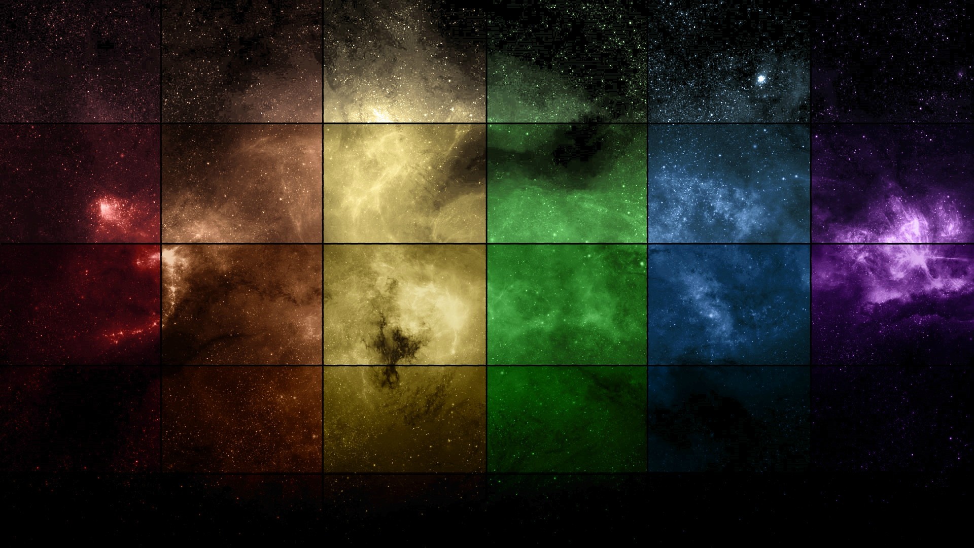 Rainbow space: SpaceWallpaper