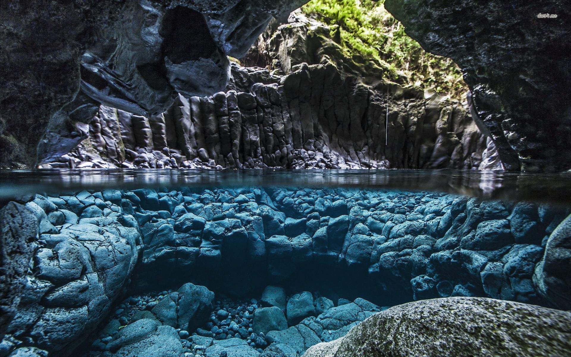 Underwater Cave Wallpaper
