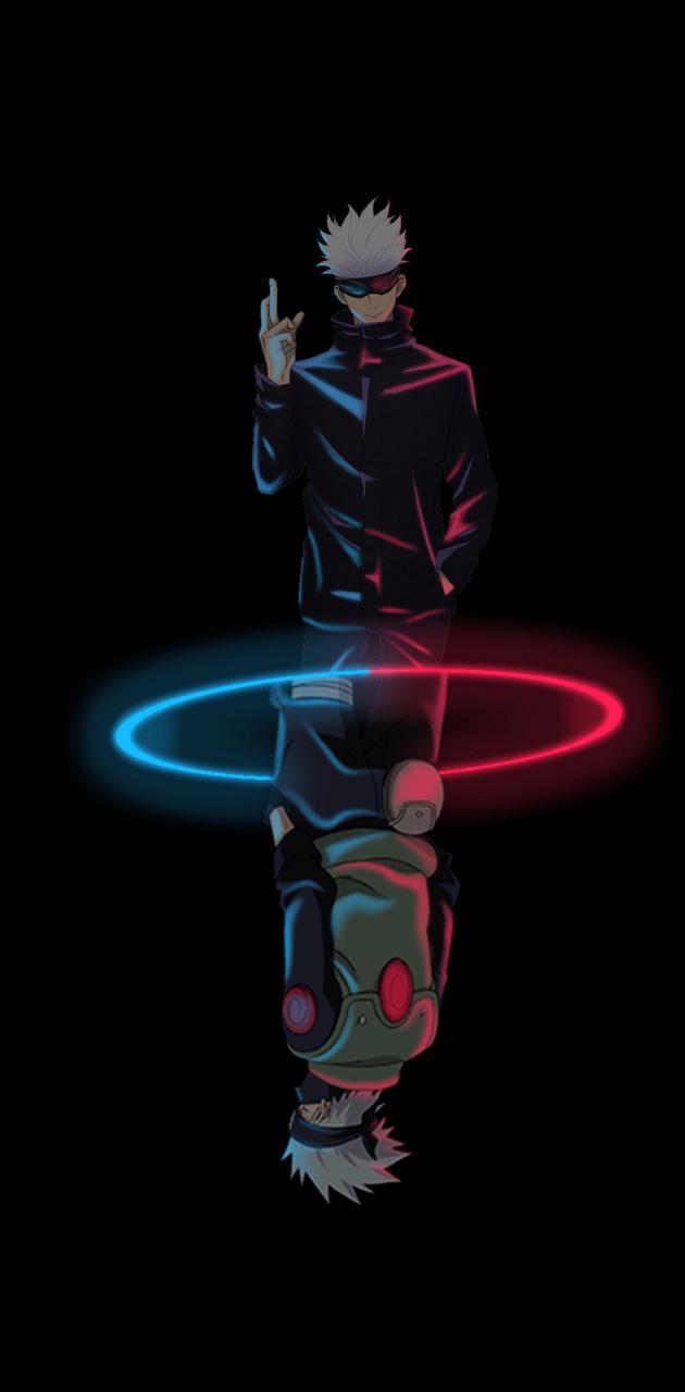 Gojo x Kakashi Neon wallpaper
