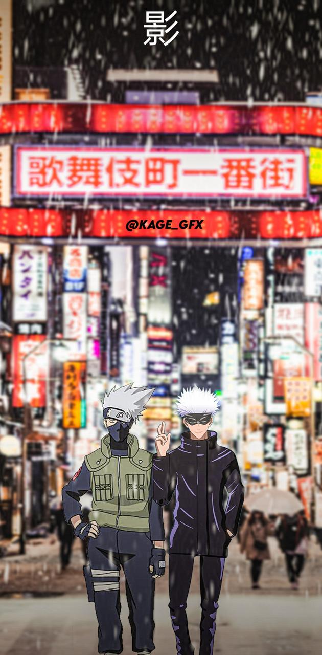 Kakashi and Gojo wallpaper