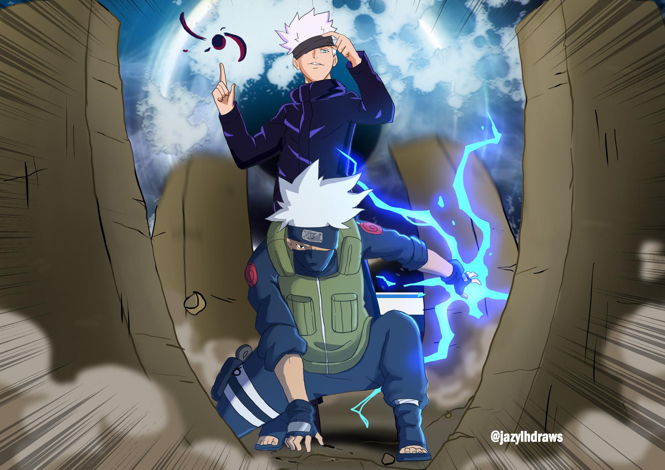 The Electrifying Sensei Duo & Kakashi. fan art by me.: AnimeART